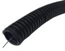 Corrugated pipe cable 25182 750N UV black with pilot reel 50m